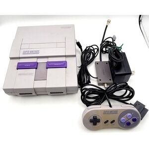 Super Nintendo System 1CHIP SNES Console Tested & Working